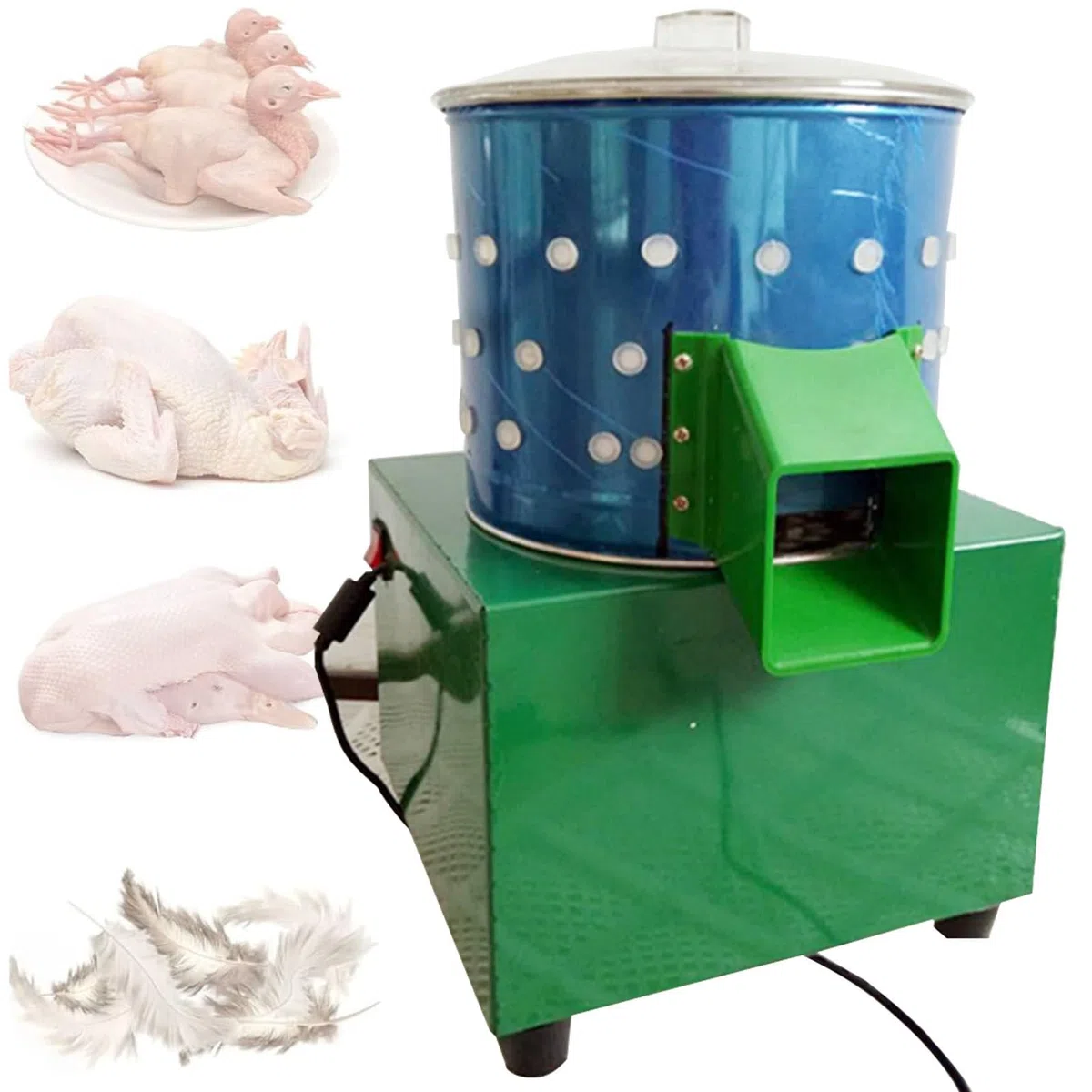 Plumeuse de volaille électrique, Machine Automatique à plumer Le Poulet, Le Canard, l'oie, la plumeuse en Acier Inoxydable, Simple et Pratique, adaptée aux fermes
