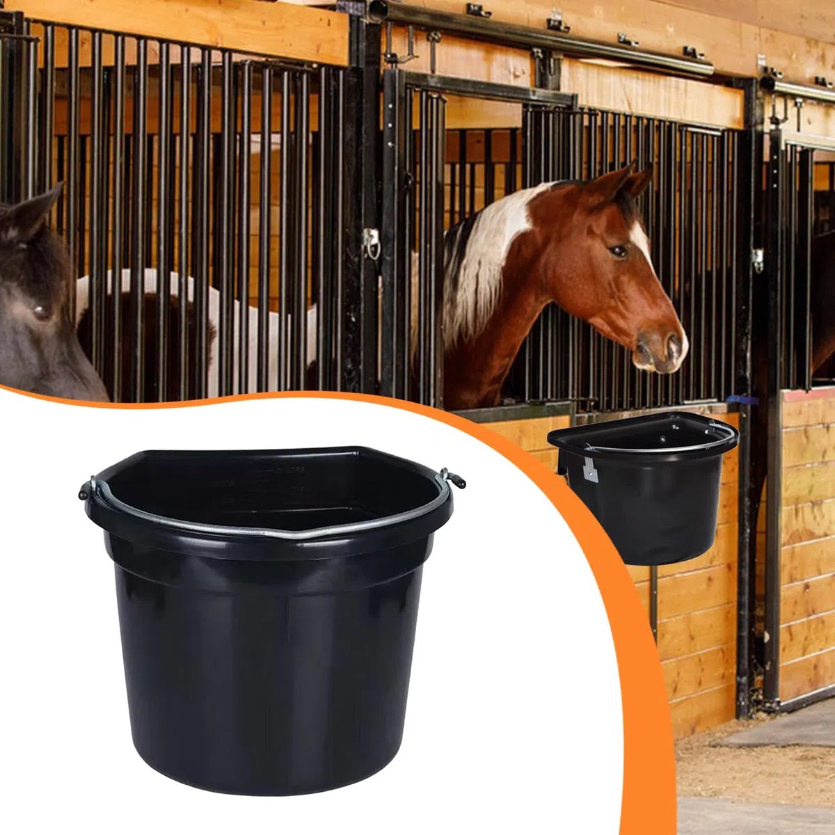 Seau à Eau pour Chevaux, Récipient Robuste pour Nourrir Le Bétail à L'extérieur de La Ferme Ou du Ranch