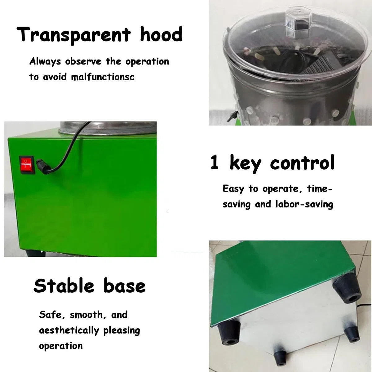Plumeuse de volaille électrique, Machine Automatique à plumer Le Poulet, Le Canard, l'oie, la plumeuse en Acier Inoxydable, Simple et Pratique, adaptée aux fermes